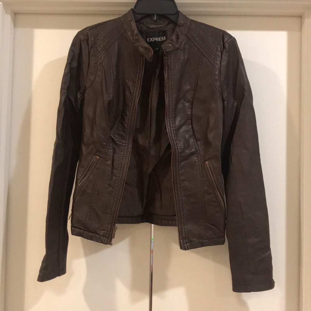 Brown Pleather Jacket